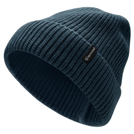 Baltic | Gorro de punto de canalé de acrílico azul marino para hombres - Gorros de punto