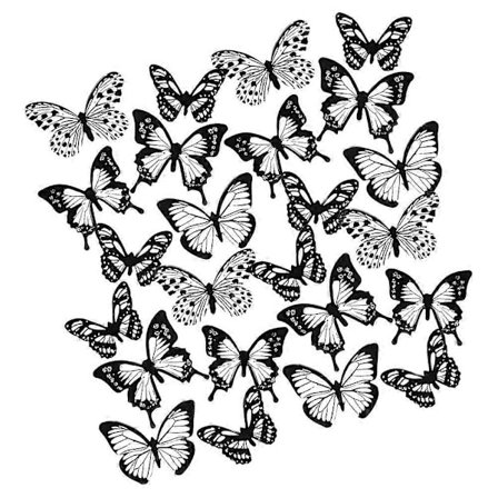 36 stk. Sommerfugle Dessert Toppers Dekorative Cupcake Toppers Kagepynt