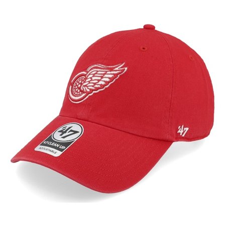 47 Brand - Detroit Red Wings NHL Clean Up Cap Red Dad Cap Unconstructed Red Cap - NHL @ Hatstore