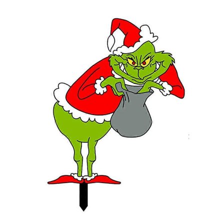 Grinch Juletræsplakater med Stager til Julefest Have Græs Plæne Udendørs Dekoration (FMY)