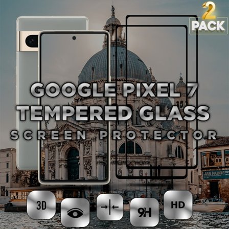 2-Pack Google Pixel 7 - Härdat Glas 9H - Super kvalitet 3D Skärmskydd