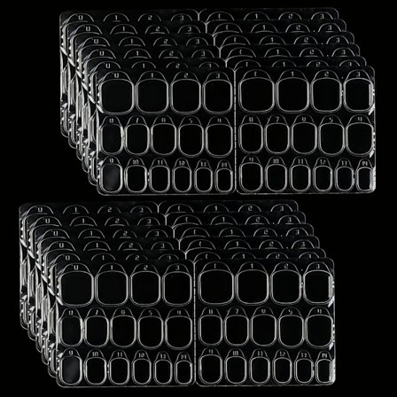 20 stk. 600 Neglelim Puder, Selvklæbende Gel Puder, Gennemsigtige Tryk-På Neglelim Puder