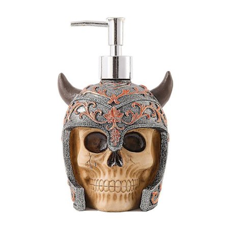 Gränsöverskridande Viking Dödskalle Flytande Flaska Europeisk Retro Harts Kroppstvål Flaska 300ml Halloween
