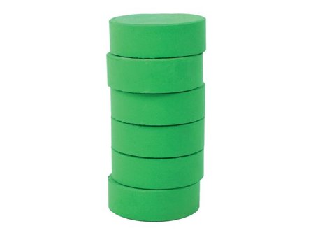 PLAYBOX Färgpuckar 57mm, grön 6/fp - Lyreco - Skola och förskola - Målarfärg och tillbehör - Färgblock