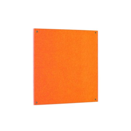 Recycled fire-retardant noticeboard, 1200x1200 mm, orange