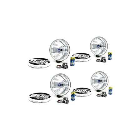 Hella Comet 500 Kirkas kohdevalosarja, 4 kpl, suojuksella, polttimolla ja kiinnikkeillä - Täydellinen