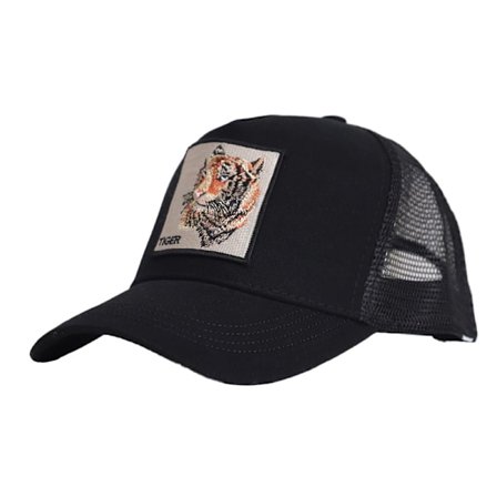 Black Panther Mesh Keps Baseball Keps Trucker Keps-Tiger-Svart