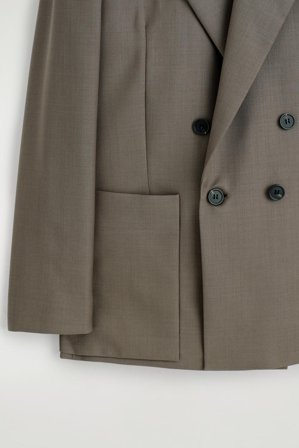 COS Women's Blazer Cruzada De Twill De Lana in Beige