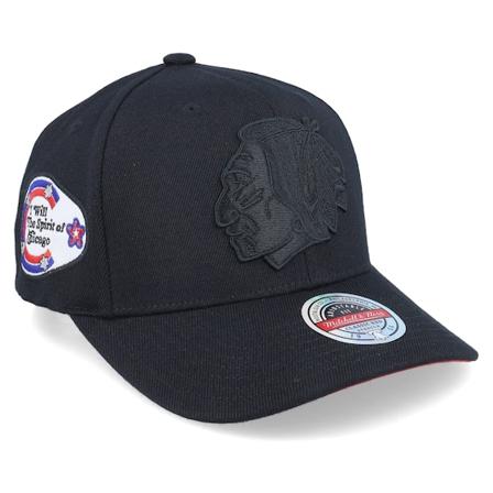 Mitchell & Ness - NHL Svart adjustable Keps - Chicago Blackhawks NHL Anniversary Patch Black Adjustable @ Hatstore