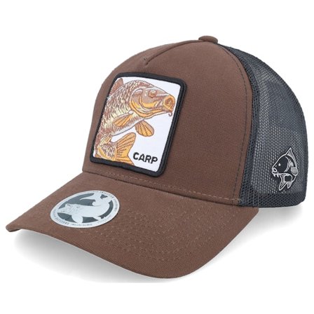 Skillfish - Marron trucker Casquette - Carp Box Canvas Brown/Black A-frame Trucker @ Hatstore