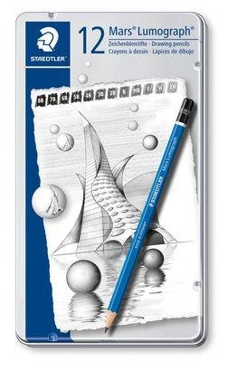 Staedtler Blyant Mars Lumograph assortert (12)
