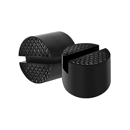 Stykker af universel gummipude til donkrafte og løfteplatforme, donkrafte, sort