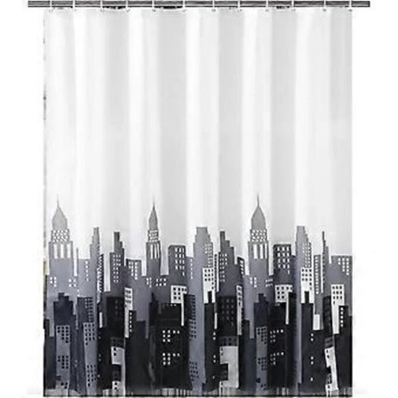 /EA/ Duschdraperi för badrum 100 x 200 cm, mögelresistent, vattentätt polyestertyg, duschdraperifoder, långt tvättbart badrumsdraperi med krokar, vikt