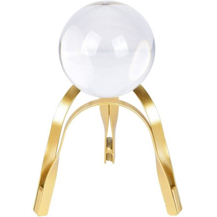 70mm Kristallipallo - Kirkas Lasipallo Jalustalla Valokuvausta Varten