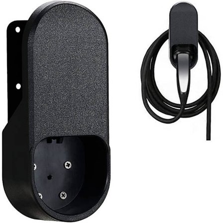 Ev laddningskabel väggkontakt, Ev kabelhållare elbil arrangör, väggladdningshållare för väggladdningskabel, lämplig för de flesta europeiska 