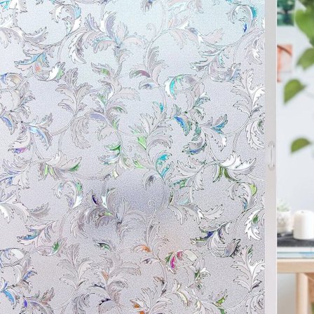 Frostet vindusfilm selvklebende 45x200 cm dekorativt personvern statisk feste for hjemmekontor med frostet glass effekt