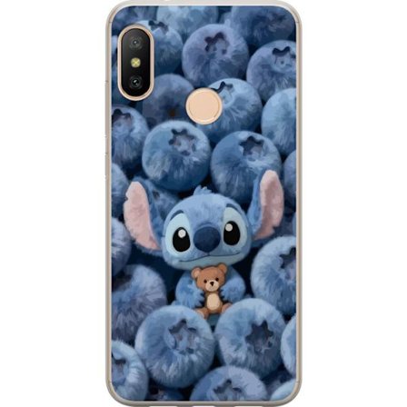 Kompatibelt Mobildeksel til Xiaomi Redmi 6 Pro Lady Gaga minimalistisk plakat med gitar og monokrom design