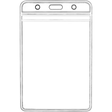 ID-henkilökorttikotelot, suljettavat, vedenpitävät, kirkkaat muovikotelot (10 kpl, pystysuora)