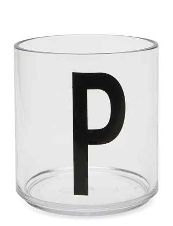 Design Letters Kids Personal Drinking Glass A-Z - Nude - Ø7CM