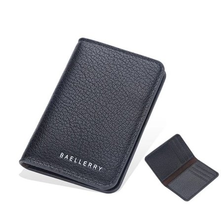 Slim Folding Wallet Men Soft Leather Card Wallet Mini Credit Card Holders Wallet Thin Card Purse Small Bags for Women Men Wallet