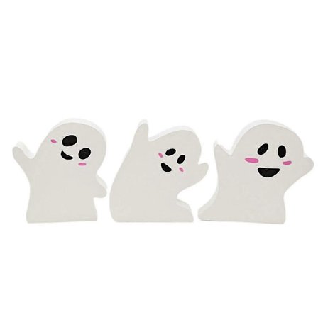 Spøgelses Træbræt Ornamenter Bordpynt Spisestue-Dekoration Til Bordplade Spøgelses Skilt Spøgelseshus