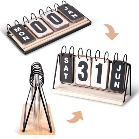 Rautakalenteri Pöytäkalenteri Työpöydän koristelu