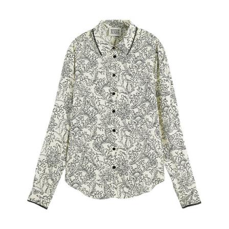 Scotch & Soda Shirt , Beige , Dames , Maat: S