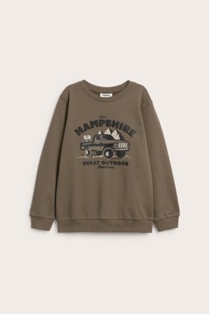 Kappahl | Sweatshirt med tryck | Brun