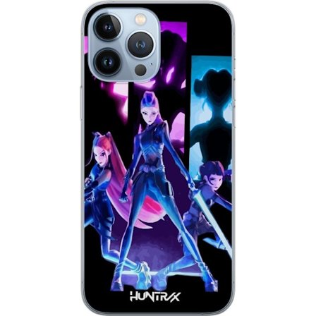 Kompatibelt Mobildeksel til Apple Apple iPhone 13 Pro Max Futuristisk jente gruppe illustrasjon med neonlys og sterke farger i sci-fi estetikk