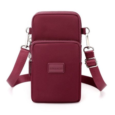 Axelväska Mobiltelefonväska VINYL vinröd