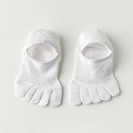 Tåstrømper i bomuld til kvinder sommer bløde åndbare usynlige strømper tynde bådstrømper 1/ hvid One size[CO]