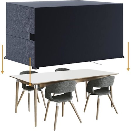 Utemöbelskydd, 420D Oxfordtyg Vattentätt Anti-UV Uteplats Skydd (120x60x90cm)