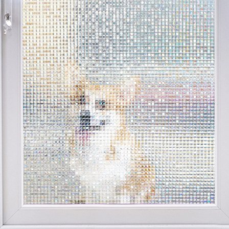 Tinted Rainbow Window Film: Translucent Mosaic Window Privacy Fi