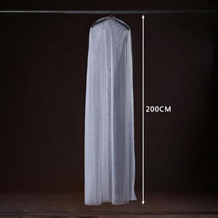 Lang Gjennomsiktig Myk Tyll Støvtrekk Hjem Klær Bryllup Dre