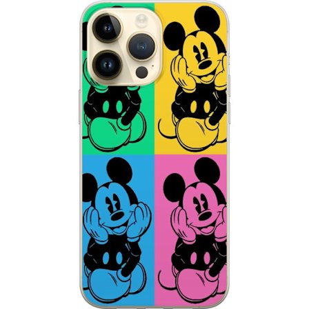 Kompatibelt Mobilskal till Apple Apple iPhone 15 Pro Max Mickey Mouse popkonst affisch färgglad Disney retroserie tecknad ikonisk figur Andy Warhol-s