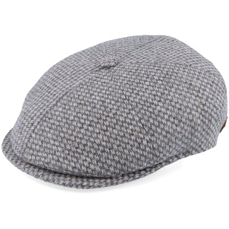 MJM Hats - Gris flatcap Gorra - Rebel Eco Virgin Wool Grey Flat Cap @ Hatstore