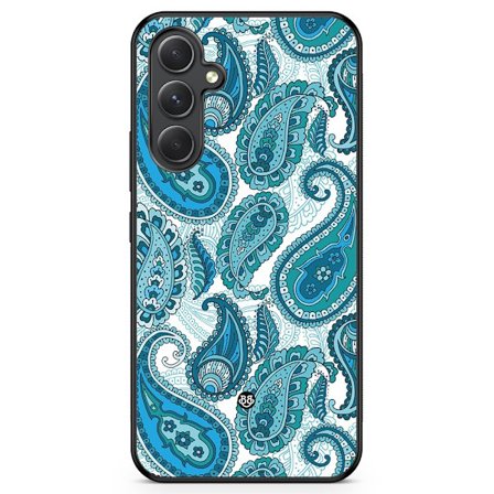 Bjornberry Skal Samsung Galaxy A54 5G -Blå Paisley