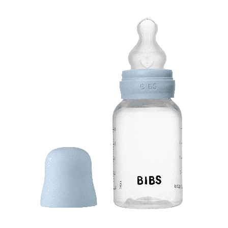 BIBS Tåteflaske Silicone, Baby blue, 150 ml