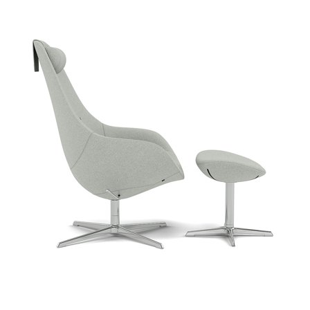 Varier Furniture Kokon - Grey Wool - Chrome base