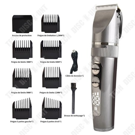 Hårklippare - TD - Uppladdningsbar - 200 min driftstid - Keramiska blad - Vattentålig