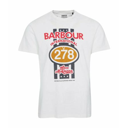 Barbour Tee , Wit , Heren , Maat: L Shirts