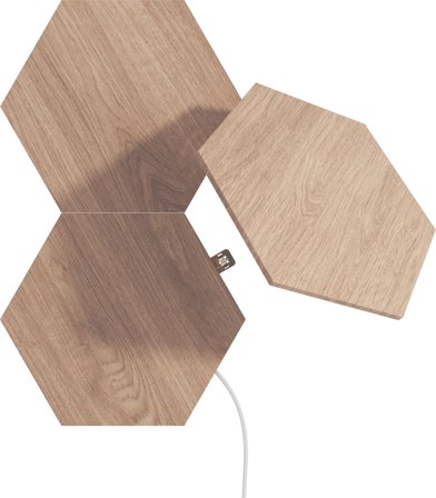 Nanoleaf Elements Wood Look Hexagons Expansion Pack 3 Panels