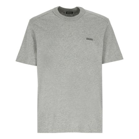Z Zegna T-Shirts , Grijs , Heren , Maat: S