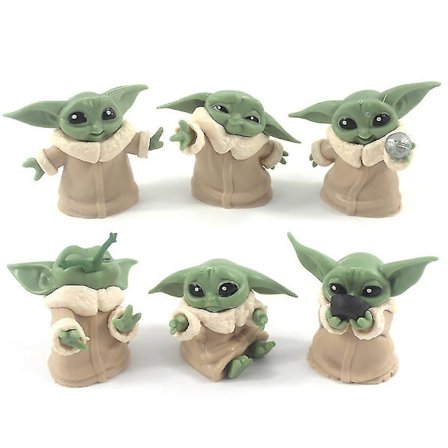 Yoda Baby Mini Figurer Model Legetøj Kagepynt Sæt Børnefødselsdagsfest Dekoration Forsyninger Mini Gaver