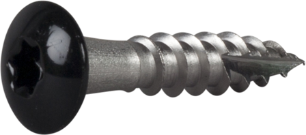 ESSVE 590203 Rennekrokskrue 4,8 mm Ø, svart, TX20 25 mm, 250-pakning, Innfesting