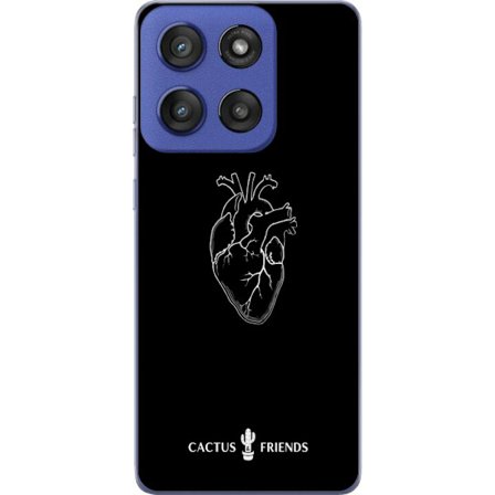 Kompatibel Mobilcover til Motorola Edge 60 Stylus Kaktus og Venner - Midnat Anatomi Hjerte