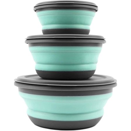 Camping Silikon Bärbar Hopvikbar Skål 3st