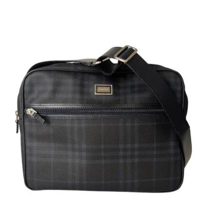 Burberry Vintage, Pre-owned Canvas shoulder-bags Blauw, Heren, Maat:ONE Size