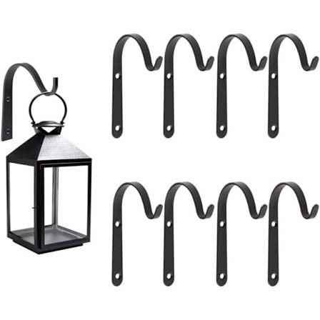 8 stk. jernvægkroge til planter, foderautomater, lys, lanterner og blomsterpotter 7,1 x 4 cm