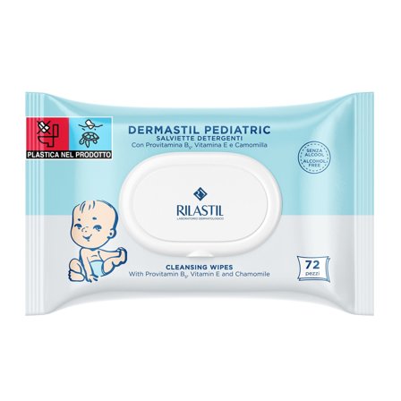 Rilastil Pediatric - Salviette detergenti con provitamina B5, vitamina E e camomilla 1x72pz - Trattamento Bebè
